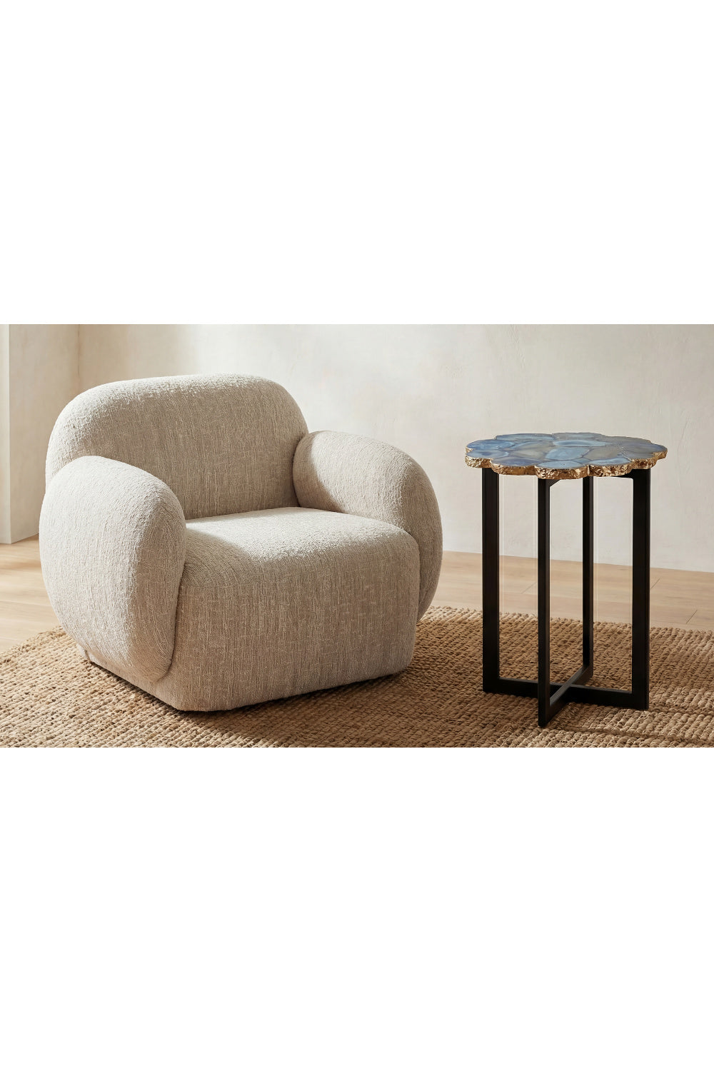   Blue Agate Stone Accent Table | Oroa.com