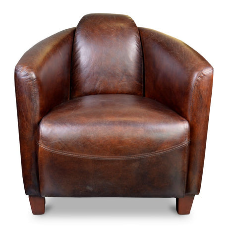   Modern European furniture - Brown Leather Club Chair - www.oroa.com | Oroa.com