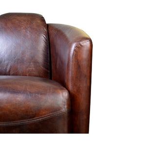   Modern European furniture - Brown Leather Club Chair - www.oroa.com | Oroa.com