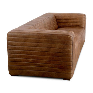  Modern European furniture - Channel-Stitched Leather Sofa - www.oroa.com | Oroa.com