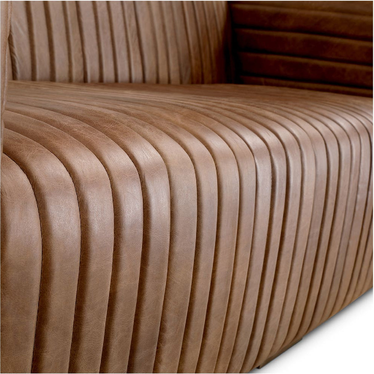   Modern European furniture - Channel-Stitched Leather Sofa - www.oroa.com | Oroa.com