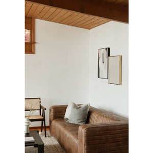   Modern European furniture - Channel-Stitched Leather Sofa - www.oroa.com | Oroa.com