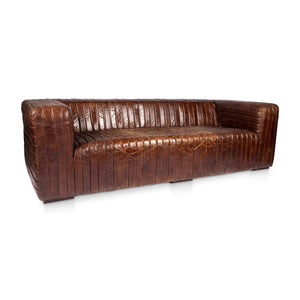   Modern European furniture - Channel-Stitched Leather Sofa - www.oroa.com | Oroa.com