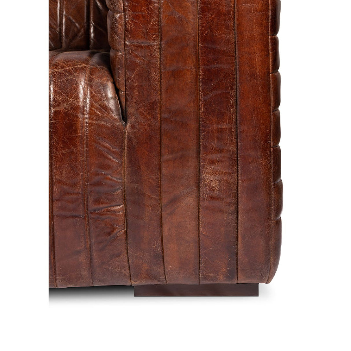   Modern European furniture - Channel-Stitched Leather Sofa - www.oroa.com | Oroa.com