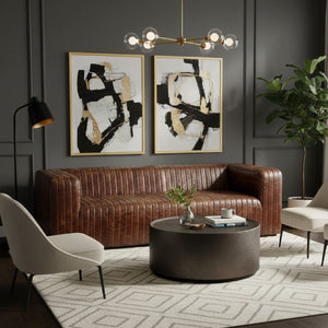   Modern European furniture - Channel-Stitched Leather Sofa - www.oroa.com | Oroa.com