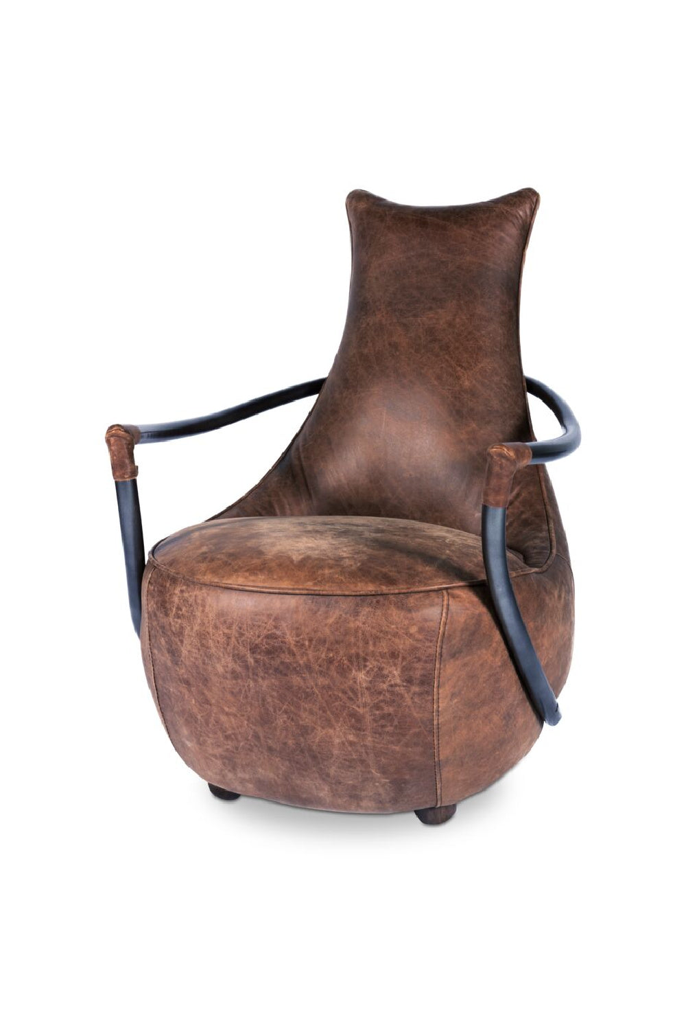   Modern European furniture - Brown Leather Club Chair - www.oroa.com | Oroa.com