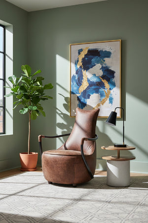   Modern European furniture - Brown Leather Club Chair - www.oroa.com | Oroa.com