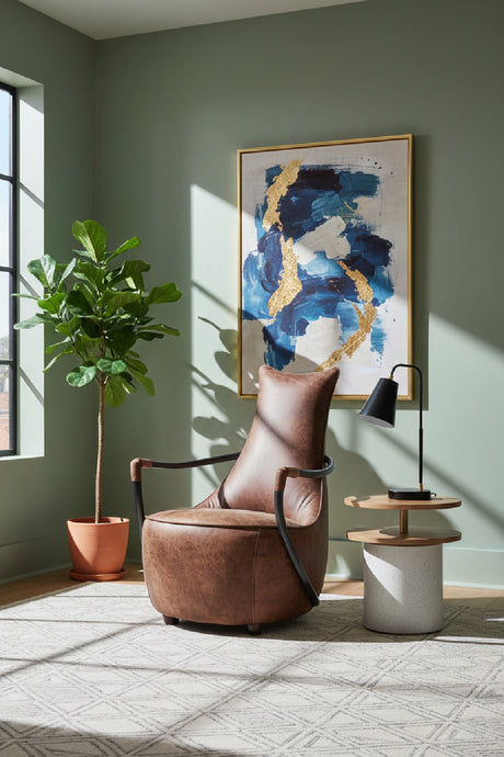   Modern European furniture - Brown Leather Club Chair - www.oroa.com | Oroa.com