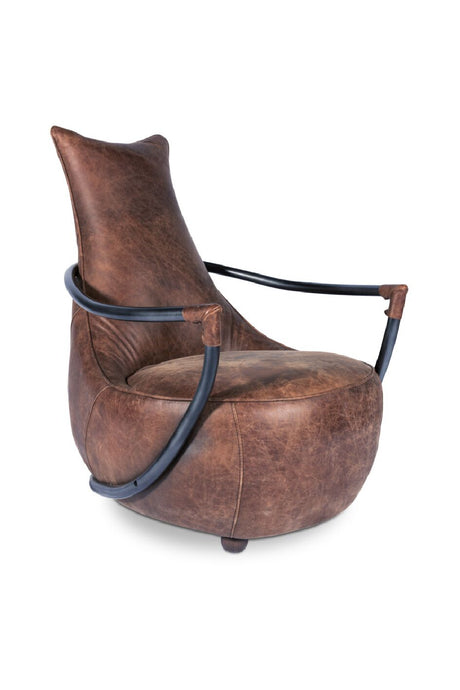   Modern European furniture - Brown Leather Club Chair - www.oroa.com | Oroa.com