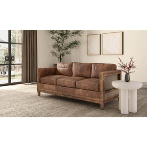   Modern European furniture - Brown Leather Rustic Sofa - www.oroa.com | Oroa.com