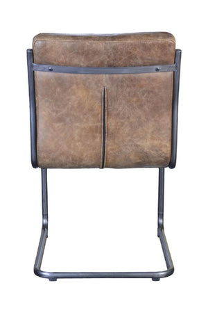   Modern European furniture - Brown Leather Dining Chair Set (2) - www.oroa.com | Oroa.com