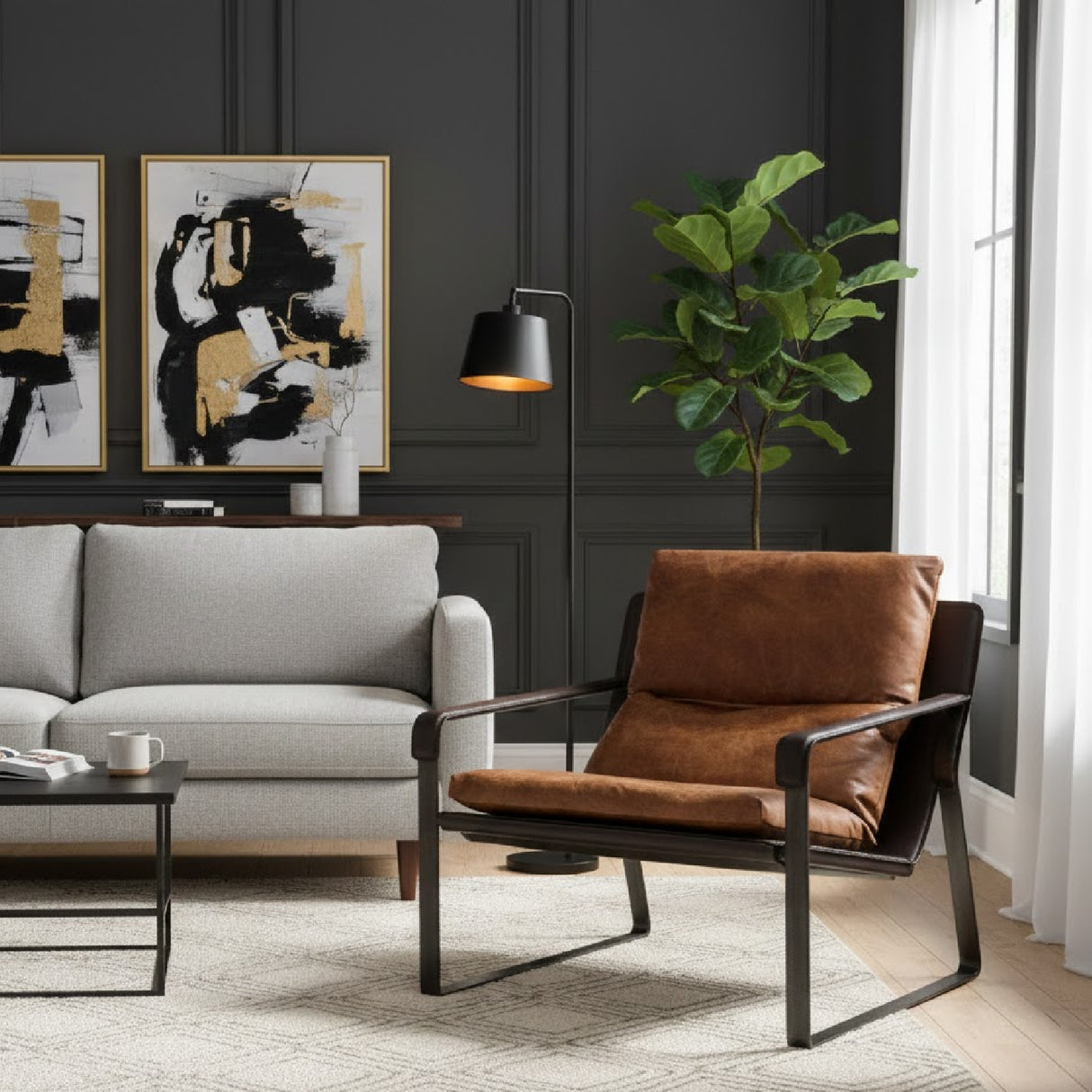   Modern European furniture - Leather Modern Classic Accent Chair - www.oroa.com | Oroa.com