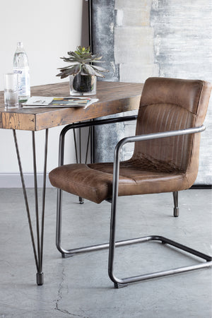   Modern European furniture - Brown Leather Lounge Armchair Set (2) - www.oroa.com | Oroa.com