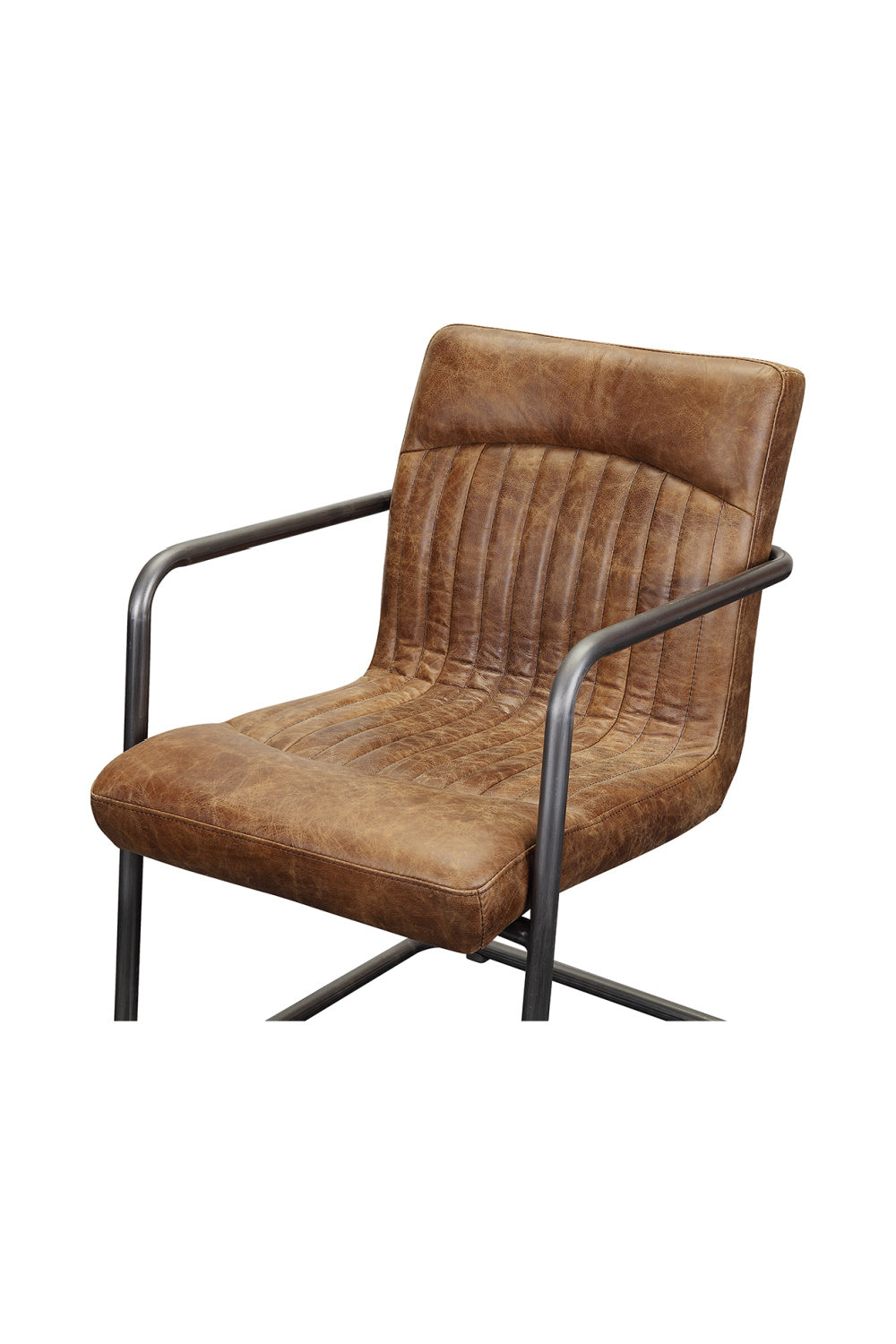   Modern European furniture - Brown Leather Lounge Armchair Set (2) - www.oroa.com | Oroa.com