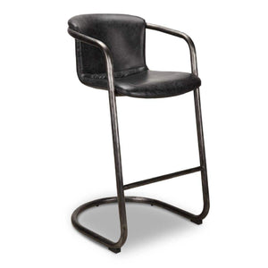   Modern European furniture - Leather Cantilevered Bar Stool Set (2)  - www.oroa.com | Oroa.com