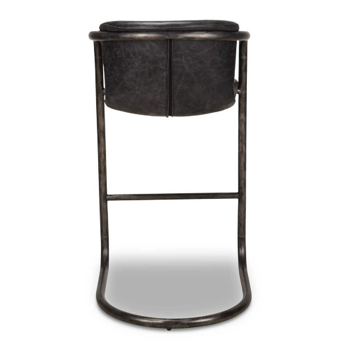   Modern European furniture - Leather Cantilevered Bar Stool Set (2)  - www.oroa.com | Oroa.com