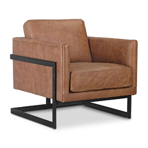   Modern European furniture - Leather Cantilevered Club Chair - www.oroa.com | Oroa.com