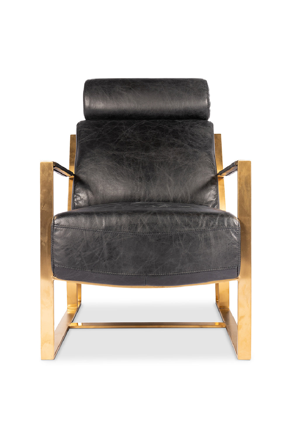   Modern European furniture - Black Leather Occasional Chair - www.oroa.com | Oroa.com