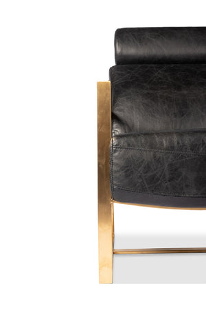   Modern European furniture - Black Leather Occasional Chair - www.oroa.com | Oroa.com