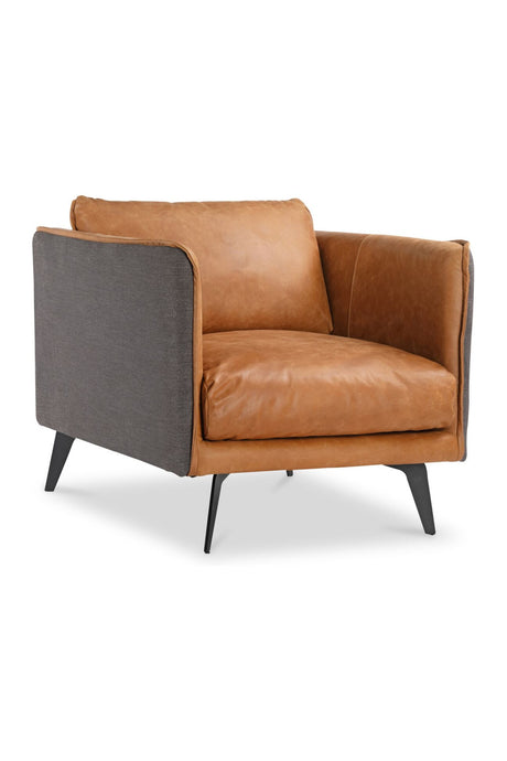   Modern European furniture - Brown Leather Lounge Armchair - www.oroa.com | Oroa.com