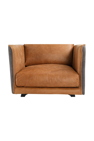   Modern European furniture - Brown Leather Lounge Armchair - www.oroa.com | Oroa.com