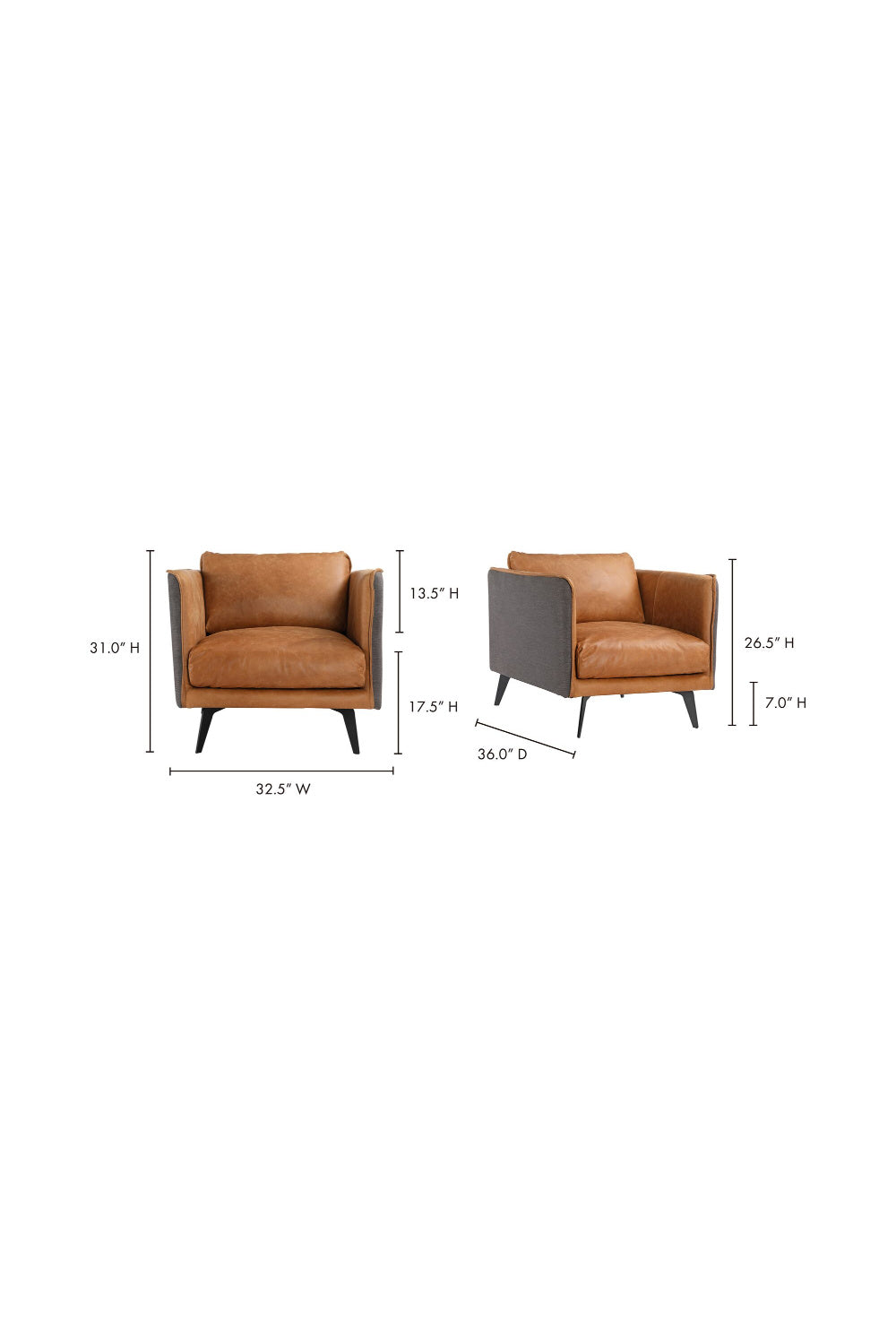   Modern European furniture - Brown Leather Lounge Armchair - www.oroa.com | Oroa.com