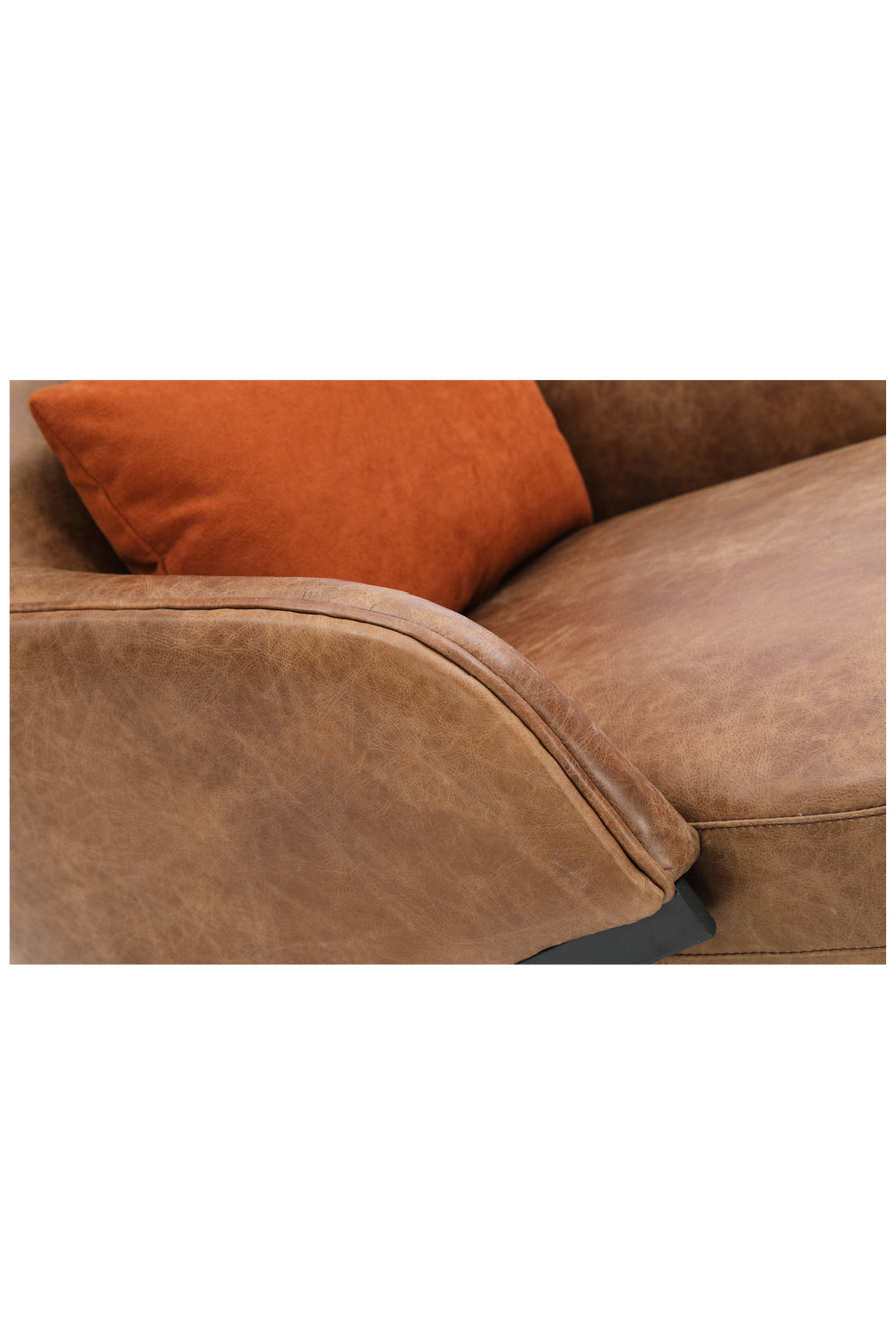   Modern European furniture - Brown Leather Wingback Accent Chair - www.oroa.com | Oroa.com