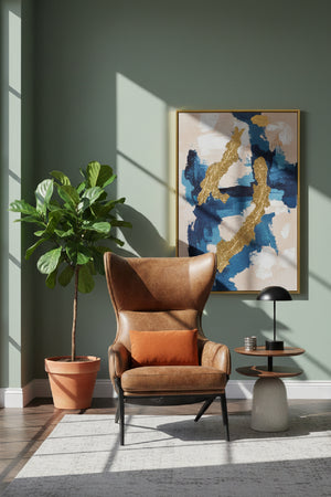   Modern European furniture - Brown Leather Wingback Accent Chair - www.oroa.com | Oroa.com