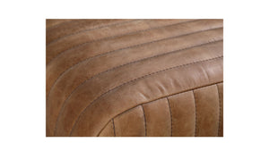   Modern European furniture - Ribbed Brown Leather Bench - www.oroa.com | Oroa.com