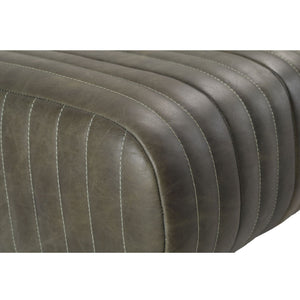   Modern European furniture - Quilted Green Leather Bench - www.oroa.com | Oroa.com