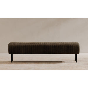   Modern European furniture - Quilted Green Leather Bench - www.oroa.com | Oroa.com
