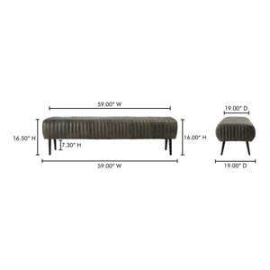   Modern European furniture - Quilted Green Leather Bench - www.oroa.com | Oroa.com