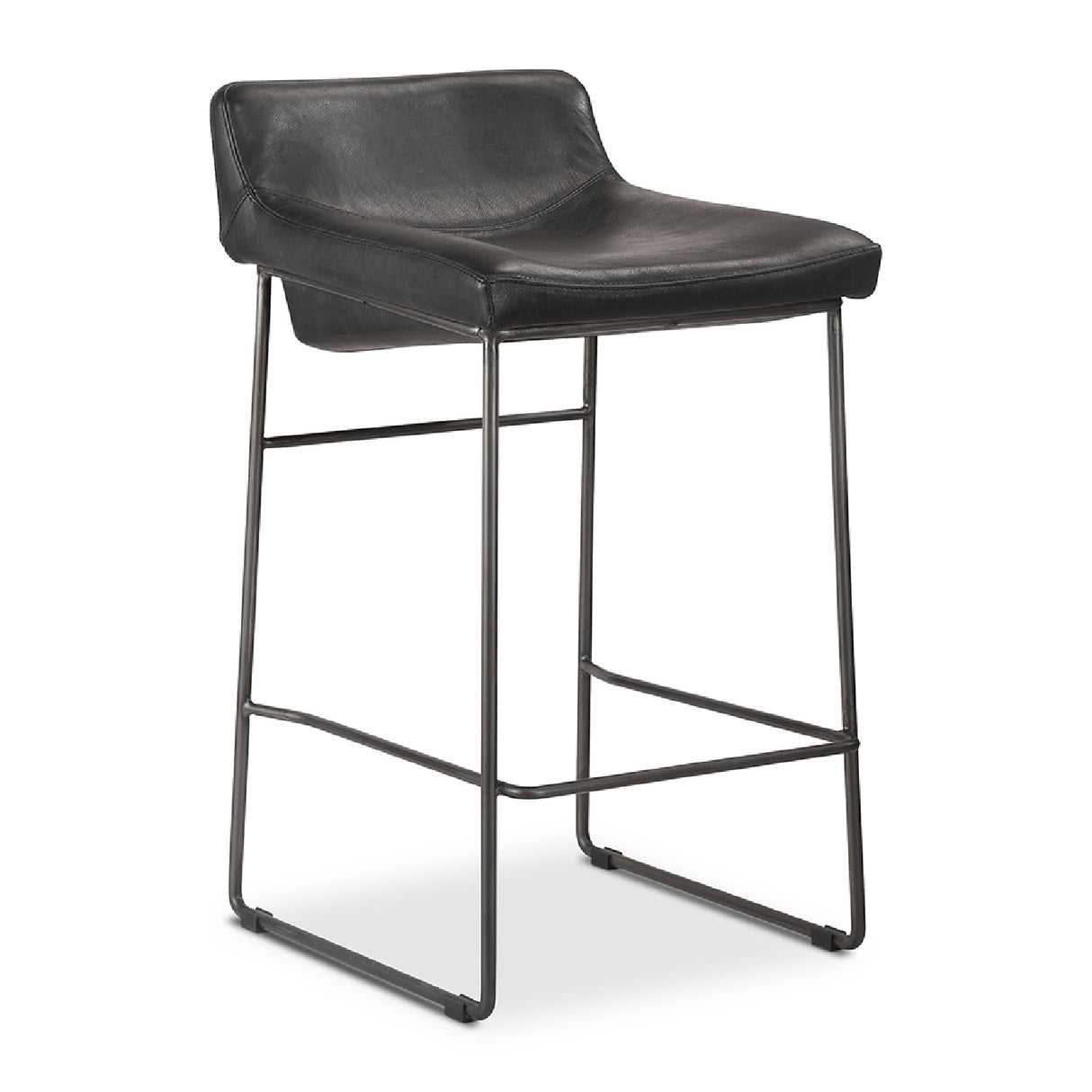   Modern European furniture - Leather Backless Counter Stools (2) - www.oroa.com | Oroa.com
