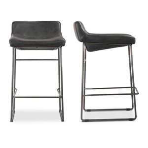  Modern European furniture - Leather Backless Counter Stools (2) - www.oroa.com | Oroa.com