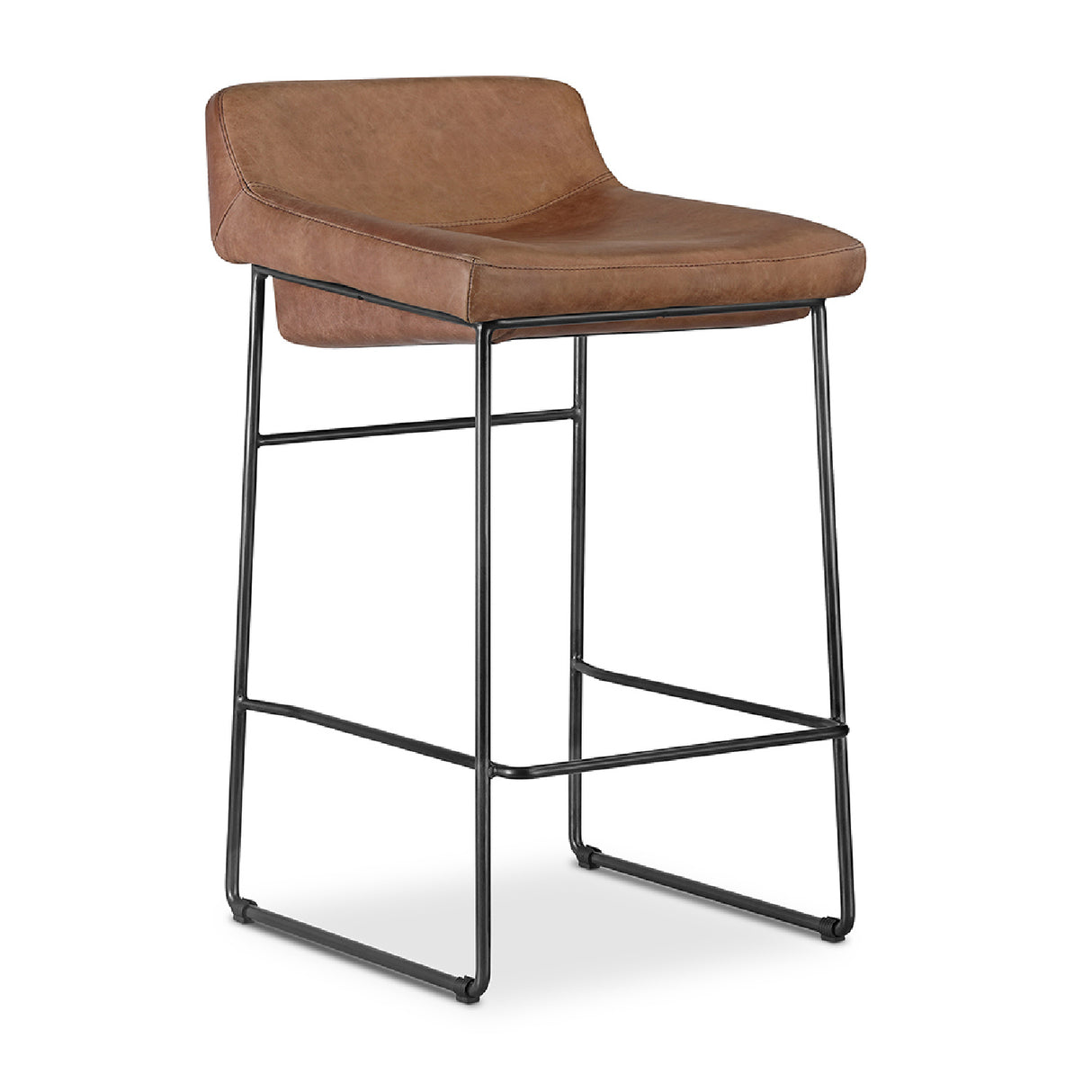   Modern European furniture - Leather Backless Counter Stools (2) - www.oroa.com | Oroa.com