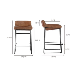   Modern European furniture - Leather Backless Counter Stools (2) - www.oroa.com | Oroa.com