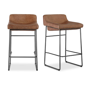   Modern European furniture - Leather Backless Counter Stools (2) - www.oroa.com | Oroa.com