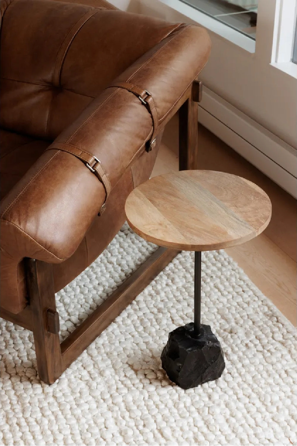   Modern European furniture - Brown Leather Strapped Accent Chair - www.oroa.com | Oroa.com
