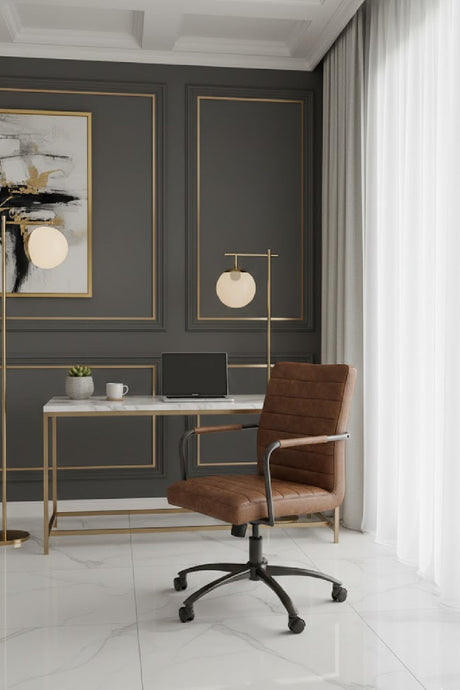   Modern European furniture - Grain Leather Office Chair - www.oroa.com | Oroa.com