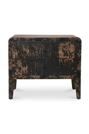  Modern European furniture - Distressed Black 2-Drawer Nightstand - www.oroa.com | Oroa.com