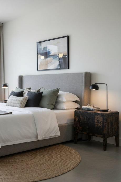   Modern European furniture - Distressed Black 2-Drawer Nightstand - www.oroa.com | Oroa.com