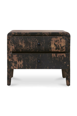   Modern European furniture - Distressed Black 2-Drawer Nightstand - www.oroa.com | Oroa.com