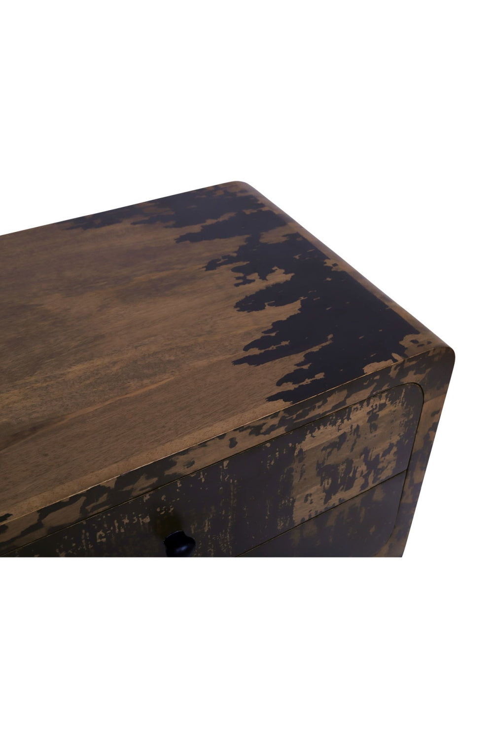   Modern European furniture - Distressed Black 2-Drawer Nightstand - www.oroa.com | Oroa.com