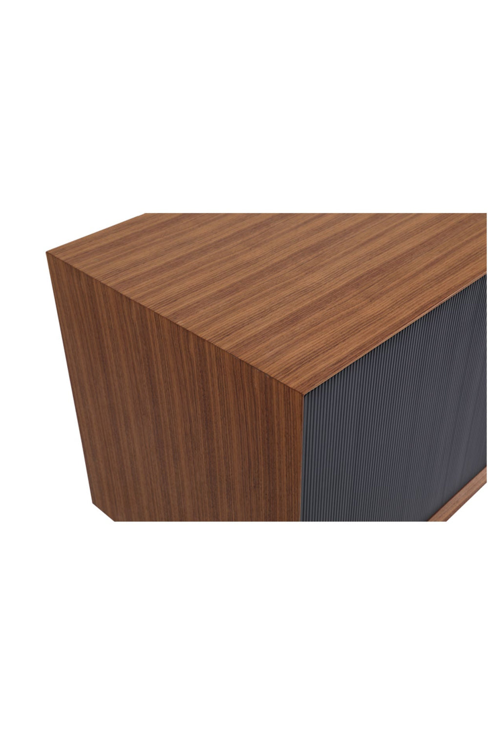   Black Ribbed 4-Door Sideboard | Oroa.com