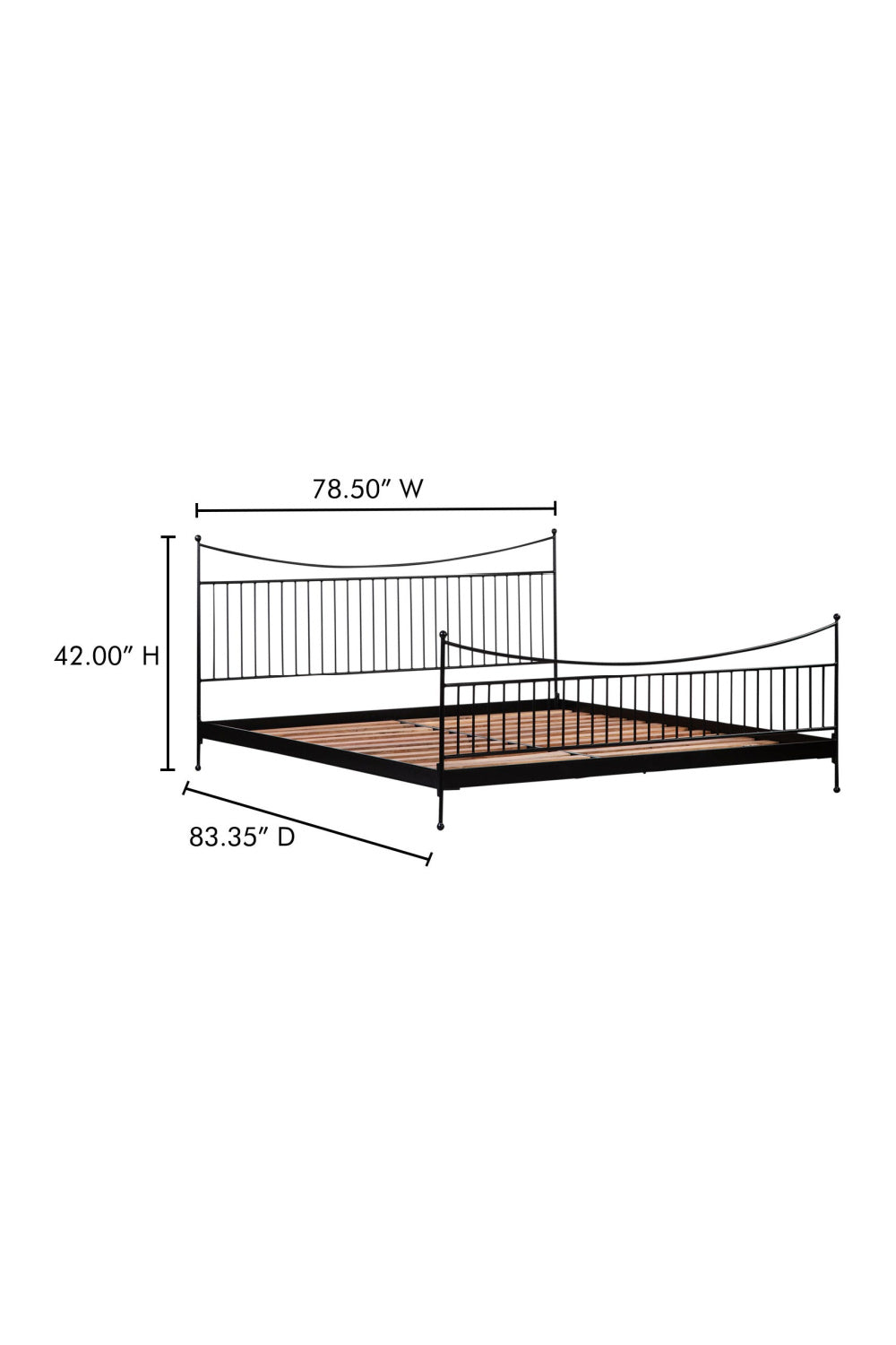   Modern European furniture - Black Iron Bed - www.oroa.com | Oroa.com