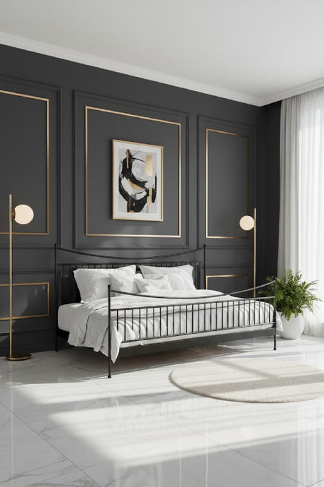   Modern European furniture - Black Iron Bed - www.oroa.com | Oroa.com