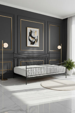   Modern European furniture - Black Iron Bed - www.oroa.com | Oroa.com