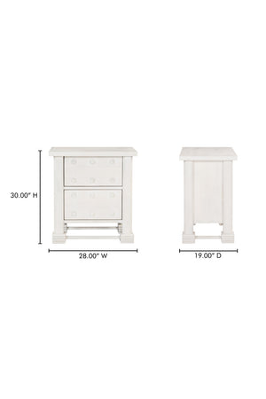  Modern European furniture - Whitewashed 2-Drawer Nightstand - www.oroa.com | Oroa.com