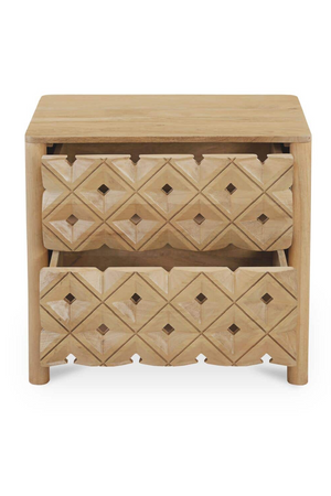   Modern European furniture - 2-Drawer Mango Wood Nightstand - www.oroa.com | Oroa.com