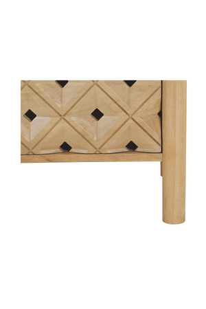  Modern European furniture - 2-Drawer Mango Wood Nightstand - www.oroa.com | Oroa.com